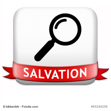 salvation follow jesus and god to be rescued save your soul icon button with text and word