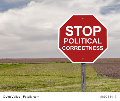 Stop Sign Asking For The End Of Political Correctness